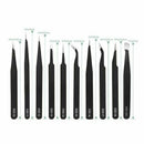 10 X Esd Precision Anti-Static Tweezers Set Maintenance Stainless Steel Too