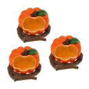 3 x Pumpkin Shape Food & Water Bird Cup, Plastic Feeding Dish Feeder for Parrot