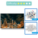1000 Pieces Lighting City Paper Jigsaw Puzzles Assembling Picture 75 X 50cm