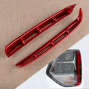 2x Red Headlight Eyebrow Decorative Trim ABS Strip Fit For Hyundai Santa Fe 2019