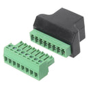 RJ45 Female to 8 Pin Screw Terminal Converter Ethernet Cable Extender Adapter