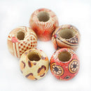 100pcs 12mm Mixed Round Wooden SPACER Beads CHARMS for Jewelry FINDINGS