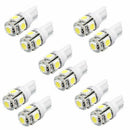 White 10x T10 5050 W5W 5-SMD 194 168 12V LED Car Side Wedge Tail Light Lamp Bulb