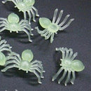 50pcs 2x1.4cm Plastic Black Spider Halloween Decoration Festival Supplies F E3B3