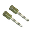2Pcs Diamond Coated Cylinder Head Grinding Bit for Rotary Tool - 10mm (6mm
