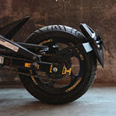 Motorcycle Rear Mudguard Wheel Tire Splash Cover Guard with License Plate B