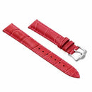 Strap Leather strap Color Rose red Replacement for Fashion Watch 18mm
