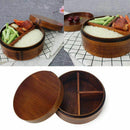 Japanese Bento Boxes Wooden lunch box Sushi Portable Food Container Wooden  E7T9
