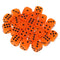 Orange Acrylic D6 Noctilucence Dices 6-Sided Point Spot Game Dice 25pcs/Pack