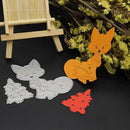 Christmas Tree Cat Cutting Die Stencil DIY Scrapbooking Album Craft Card A