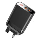 Mini Charger 18W Fast Charge Digital Display Dual USB EU Charger Plug