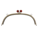 Metal Kiss Clasp Lock Arch Frame for Wallet Bag Sewing Handbag 24.5cm Red