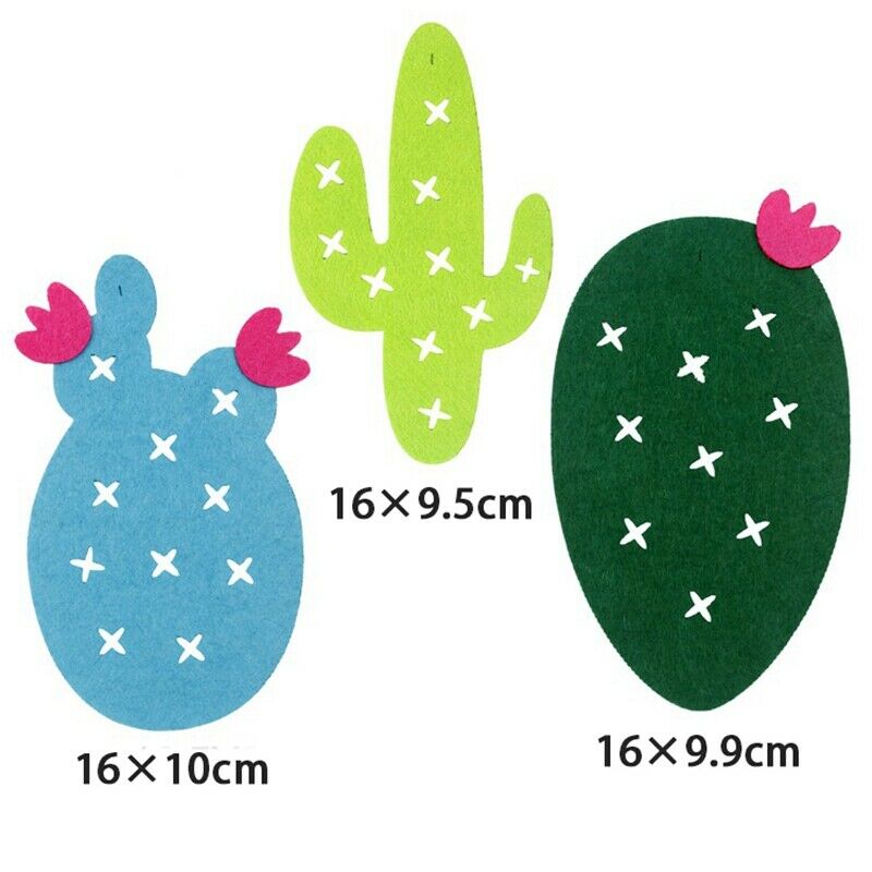 1 set Non-woven Fabric Cactus Garland Banner Flag Bunting Garland Party Fav Y9D6