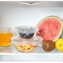 6Pcs Stretch Silicone Food Cover Reusable Bowl Bottle Wraps Sealed Fresh Lids