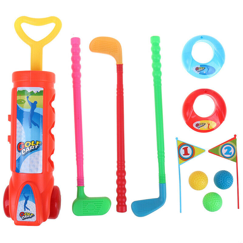 1 Set Outdoor Children Golf Club Toys Plastic Mini Golf Sports Educational TFT