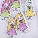 Pretty Girl 2Hole Wooden Mixed Buttons DIY Decor Sewing Crafts ScrapbookingBX