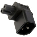 1 X IEC320-C14 To C7 Right Angle 90 Degree Angled AC Power Adapter Extension