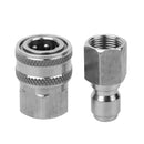 Stainless Steel Pressure Washer Adapter Set G3/8 Inch Female Quick Connect