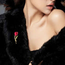 20x56mm Elegant Crystal Alloy Tulip Brooch Women Party Garment Accessories