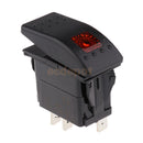 12V 20A Orange LED Light 3-Pin Rocker Switch Waterproof For Cars Boats Truck