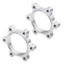2Pcs Bike Freewheel Threaded Hubs Disk 6Bolt Flange Adapter  Nut 48mm