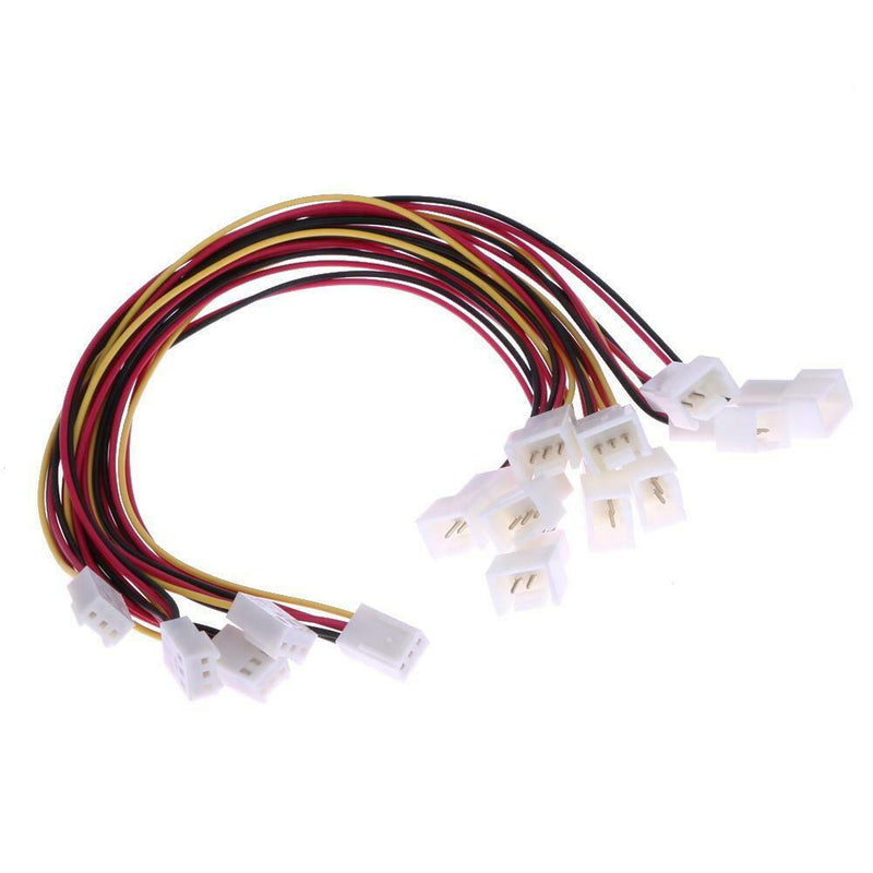 5Pcs 12V 3 Pin Female to 2/3 Pin Male PC Fan Power Splitter Extension Cable