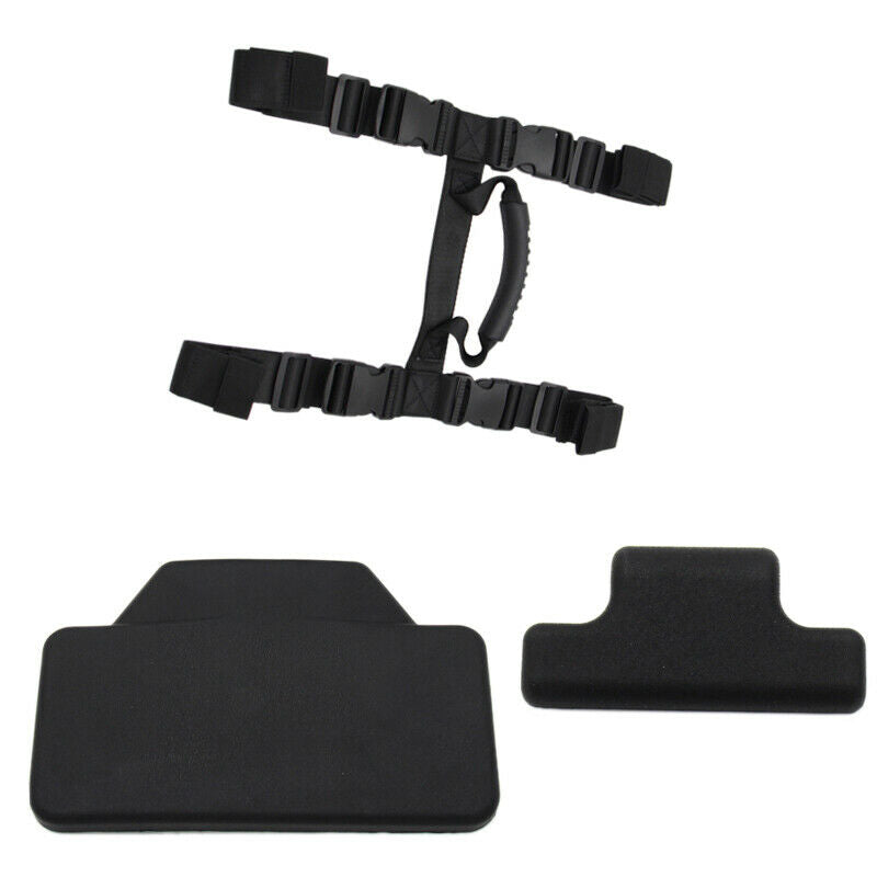 Passenger Backrest Back Pad Rear Saddlebag+Side Handle For Aluminum Alloy B