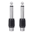 4pcs RCA/AV Female to 6.35mm 1/4 Inch Male Mono Audio Adapters Connecters A