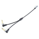 3.5mm Socket Stereo Female to Dual 6.35mm Plug Male Y Splitter Cable 9 inch