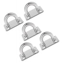 20xPad Eye Rectangle Plate Staple Ring Ceiling Hook Loop U-Shaped Design 35x30mm