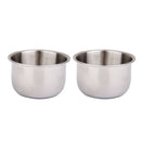 2Pcs Pet Cages Stainless Steel Cup Bowl Feeder for Travel Parrot Birds Toys