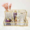 4 Grids Makeup Brush Holder Organizer Cosmetics Brushes Pen Display Rack Clear