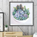 5D DIY Full Round Drill Diamond Painting Succulent Plants Cross Stitch Kit