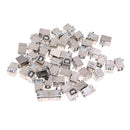 50 Pcs USB Female Type-B Right Angle Plug Jack Socket Connector