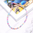 Boho Fashion Women Choker Colorful Beads Chain Women Charm Necklace Jewelry Gift