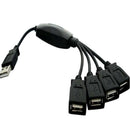LED High Speed 4 Ports USB 3.0 USB 2.0 Multi HUB Splitter Adapt For PC Laptop lj