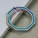 30mm Titanium TC4 Ti Key Chain Ring EDC Buckle Keychain Octagon Keyring