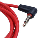 3.5mm 1/8 inch Male to Male 4 Pole Car AUX Audio Cord Cable Record Headphon