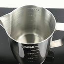 Stainless Coffee Frothing Milk Latte Jug with Scale + Frothing Thermometer