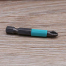 10pcs 50mm Anti Slip Hex Shank PH2 Cross Head Screwdriver Bits Tools (Blue)