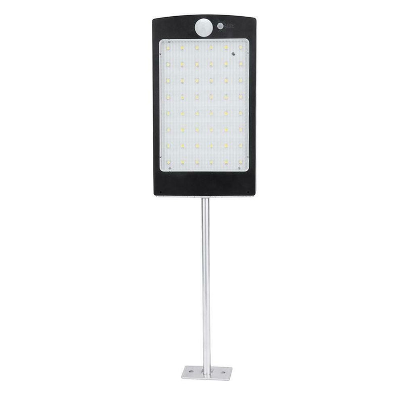 48 LED Waterproof PIR Motion Sensor Solar Light Garden Lamp w/ Pole (Black) A