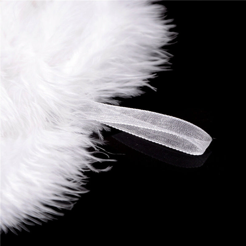 Infant Newborn Boy Girl Fairy Feather Pure white Angel Wings Decor OZ