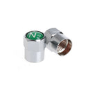 4X Safety NITROGEN N2 Wheel Tire Valve Stem Caps Simple Chrome Plating Accessory