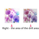 Full Dandelion DIY 5D Diamond Painting Embroidery Cross Stitch Crafts Purple