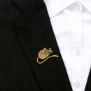 Rhinestone Mouse Brooch Retro Badge Backpack Jacket Decor Ornament Gift (A) A