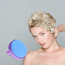 Silicone Head Shampoo Scalp Massage Brush Hair Scalp Washing Comb(Purple) A