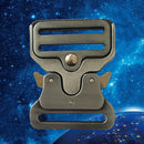 Black Quick Side Release Metal Strap Buckle for Bags Luggage Webbing