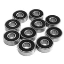 10pcs/set 608-2RS Rubber Cover Sealed Shafts Deep Groove Steel Ball Bearing