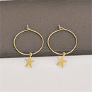 Elegant 1Pair Star Earrings Ear Hook Drop Hoop Pendant Dangle Women Jewellery
