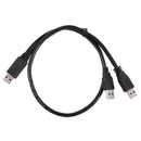 Superspeed USB2.0 + USB 3.0 Type A to USB 3.0 A Male Y Cable Connector